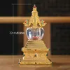 Kunsthandwerk Tibetaner eingeschalteter Buddha Statue Stupa Tantrische Leichtmetallhandwerk verheißungsvolle Buddhismus Home Ift Collection Desktop Dekorative L49