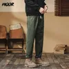 Hiqor en pantalones pantalon cargo pour hommes Pantalon d'automne printemps Homme Solide vintage Baggy Cargo Pantal