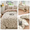 100% coton, tissu 133x72, ensemble de literie vintage florale pastorale en serpent