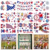 Naklejki okienne 9pcs/pakiet impreza American Independence Day Kolny PVC Domowe Dekor Home Decor Śliczne wielokrotne użycie samego samoprzylepnego Festiwal Gift