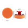 Car Waxing Sponge Polish Pad Microfiber Cleaning Sponge with Handle for Car Body Paint Waxing Glass Polishing Disc Accessories