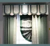 Cortina de impressão verde escura espessada emertentes Shading Curtans Chenille para sala de estar Bedroom Janela francesa Varanda