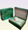 S Boxes Fashion Case verts Quality Watch Box Boîte en papier Sacs Certificat Boîtes originales pour femme en bois Montres Gift Accesso7542029