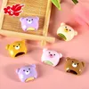 Figurine decorative 10pcs Kawaii Cartoon Orso Panna Resina Cabochon Flatbacks Scrapbooking per decorazioni telefoniche Cragi artigianato Gioielli fai -da -te Making