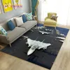 Militärflugzeugträger Teppich groß, Teppichteppich für Wohnzimmer Schlafzimmer Sofa Fußmatte Dekoration, Kinderspiel Nicht-Schlupfbodenmatte