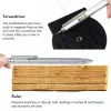 6in1 Multifunktionell kapacitiv penna med skruvmejsel 1,0 mm påfyllning Bollpunktsskärm Touch Pen Woodworking Pen Office Supplies