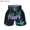 Muay Thai Shorts UOMINI Domani per bambini ricami Kickboxing Sport Shorts Satin CrossFit SANDA Grappling Boxing Training MMA Pants