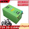 GTK 72V 35AH Batterie au lithium 40AH 50AH 60AH 70AH 80AH 100AH 110AH LIFEPO4 POUR LA TROLLING MOTOR HYBRIDS MOTOCYCLES GOLF CART ROBOT