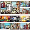 Grand Theft Auto Tin Sign Posters Gta 5 Game Video Metal Print Plates Man Cave Pub Bar Sign Metal Wall Decor Tin Sign Plaques