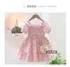 Mädchen Kurzarm Kleider Kleid Sommer Kinder Blumenbaby Prinzessin klein 240329