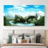 Nature Landscape Waterfall Canvas Modern Painting Posters and Prinst Pictures Wall Pictures Bedroom Sala Decoração de casa sem moldura