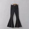 Women's Jeans 2024 Woman Jean Stretch Flare High Waist Buttons For Women Denim Pants Plus Size Wide Leg Skinny Pant Autumn Winter