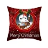 Pillow Year 2024 Christmas Decorations For Home Snow Scene Santa 45x45cm Cover Ornaments High Quality Prints Fashion