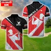 Golfe de golfe Nome personalizado Camisa pólo masculina em toda a tênis de lapela impressa tênis de lapela unissex Summer Summer Short Sleeve Tee Top-2