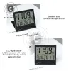 Petit LCD Digital Alarm ALOCK CALENDAR CALENDAR TEMPERTOP Horloge de bureau Calendrier perpétuel Calendrier électronique