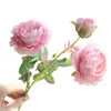 Decorative Flowers Wedding Artificial Rose Decorations Living Room Pink Simulated Flower Bouquets