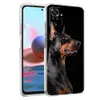 Доберман для собачьего телефона для корпуса для Redmi Note 10 11 12 8 8 8t 9 K40 Gaming 9A 9C Pro Plus Transparent Silicone Shell Coque Capas