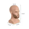 Lifesize Male Mannequin Head with Beard Display For Wig Mask Hat Dummy Head Model Props