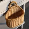 Storage Bottles 2 Pcs Small Hanging Basket Large Woven Baskets Kitchen Wall Cutlery Ginger Household