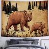 Tapestry Forest Wildlife Tapesties Psychedélico Simsant Lion Wall Plants Tropical Tropical Nature Landscape Dorm Bank R0411