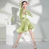 Scene Wear Children's Split Latin Dance Dress Girls Practice Rumba Samba Tango Competition Costume Kids