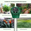 Digitale 3 op 1 bodem pH -meter Machtmonitor Temperatuur Zonlichttester voor tuinplanten Landbouw bodemvochtsensor