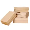 5pack Brown Multi-Size Kraft Paper Shoes Boxes Handgjorda paket Big Size Presentlåda Peruker tomt 3-skikt Easy Fold Corrugated Box