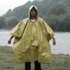 Verdikte reflecterende volwassenen regenjas multifunctioneel draagbare regenponcho cape omkeerbare winddichte pe aluminium film regenjas