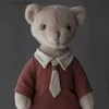 Fyllda plyschdjur 35 cm Roman Holiday Series Plush Doll Bear Toys kan klä sig och klädda kläder björndocka barn fyllda plyschlekar gåvor l411