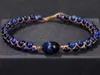 Fehame Lapis naturale di alta qualità Lazuli Blu Tiger Eye Stone Bracelets for Women Uomini Runga rotondo Bracciale coppia Gift62221961