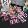 24pcs/box Children False Nail Kid Fake Nail Tips Short Heart Pink Black Full Cover Cute Fingernails for Little Girls Present