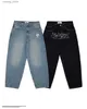Men's Jeans Embroidery Straight Wide-leg Jeans Mens and Womens Streetwear 2023 New Harajuku Letters Casual Simple Baggy Jeans Y2k Pants L49