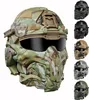 Protective Gear WRonin Assault Tactical Mask with Fast Helmet and Tactical Goggles Airsoft Hunting Motorcycle Paintball Cosplay Pr9582340