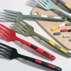 Forks 1 PCS Esnek Pişirme Silikon Keserleri Servis Spagetti Sunucusu Salata Çatalı