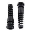 5pc PG7 M12/PG9 M16/PG11 Soft Thread Cable Gland Connector Flexible Spiral Strain Relief Protector For Mechanical Control Boxes