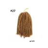 Synthetic Hair Extensions 8Inch 60Strands Extension Nubian Cloghet Braids Ombre Braiding Bomb For Fluffy2337592 Drop Delivery Products Otjzv