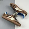 Estilista leopard sambaba wales bonner treinador vintage low tênis sneakers não deslizamentos da moda clássica masculino homem casual sapatos casuais