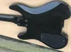 Zwarte 6 strings headless elektrische gitaar met speciale brug, body binding, aanbied logo/kleuraanpassing