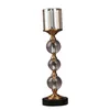 Candle Holders Aesthetic Crystal Holder Glass Transparent Pillar Interior Luxury Nordic Vase Decoration Mariage Room Decor