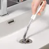Dravejamento de tubulação escova o cabelo do banheiro Remova o pincel de limpeza da pia de 48/71 cm de limpador de drenagem flexível Ferramentas de limpeza flexíveis