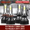 4x LED Far Ampulü 9005 H7 Yüksek Düşük Işıklar Mazda için Mazda 3 2004 2005 2006 Mazda için 6 2012 2012 2013