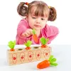 Jogos Montessori Baby Toys de madeira Aprendendo Jogos Educacionais de Madeira de Madeira para Babias Games Desenvolvimento para Crianças 2 4 Anos