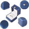 Jewelry Boxes High quality Pu leather jewelry manager storage box ring box earring gift packaging display box for wedding engagement 1 piece