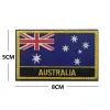 オーストラリアの旗PVC+刺繍アームバンドマジックステッカーハットバックパックステッカーパッチ衣料品フックとリングDIYのためのミリタリーパッチ
