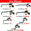 Original New Ear Högtalare Earpiece Flex för iPhone X XR XS 11 Pro Max Proximity Light Sensor Flex Cable Replacement Parts