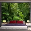 Décoration intérieure Tranquil Forest Tapestry hippie boho mur suspendu chambre grande feuille de tissu de fond tapz