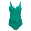 Push Up Swimsuit Kobiety stroje kąpielowe plus size pod przewodami solidnymi czarnymi dużymi kombinezonami kąpielowymi kostiumy kąpielowe plażowe 240410