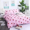 Bedding Sets Solid Color Fruit Strawberry Printed Bed Cover Set Duvet Adult Child Sheet Pillowcase Comforter