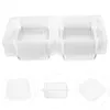 Take Out Containers 50 Pcs Hamburgers Baking Box Hinged Picnic Food Packing Versatile Packaging Go Trays