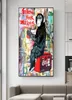 ストリートウォールアートバンクシーグラフィティキャンバス絵画家の装飾装飾手描きHDプリント油絵のキャンバスウォールアートPIC3532267